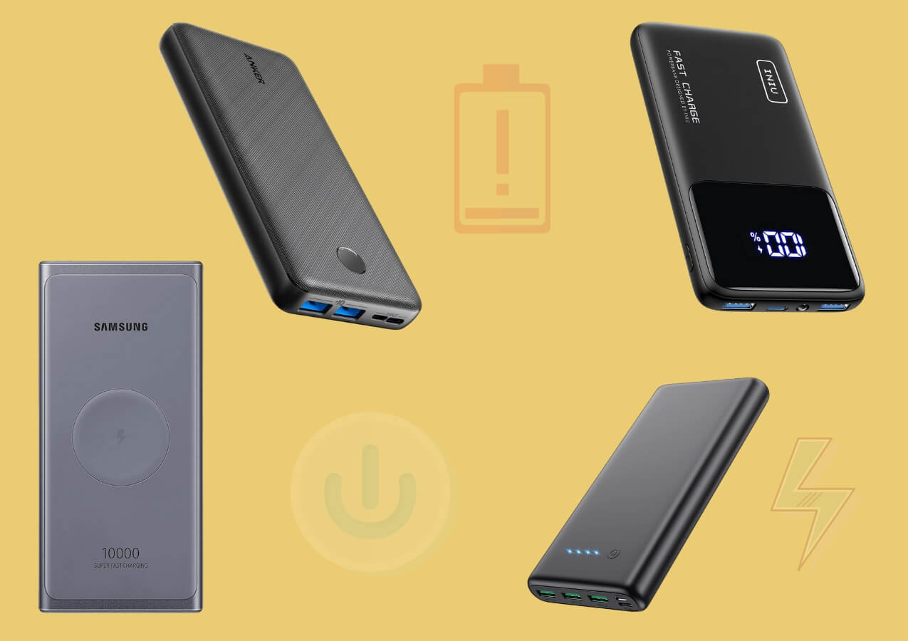 Batterie externe 2 en 1 avec écran / chauffe-mains - 10000 mAh